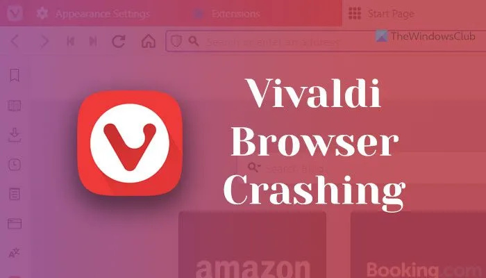 Vivaldi 브라우저가 Windows 11/10에서 계속 충돌함