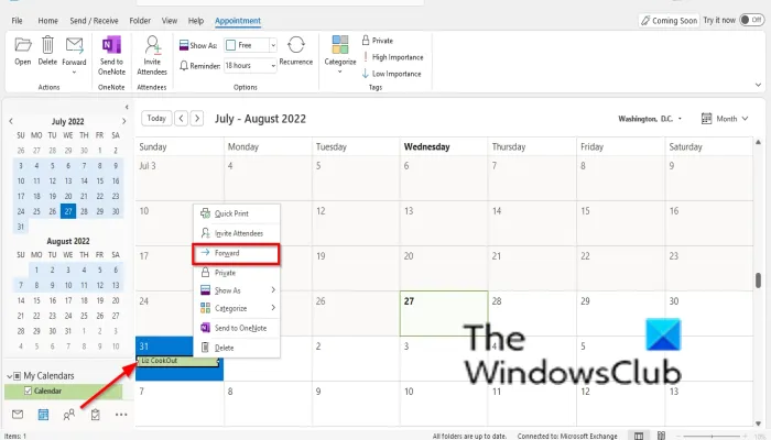 Comment envoyer un événement de calendrier en pièce jointe dans Outlook