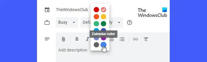   Perjungiama į numatytąją kalendoriaus spalvą