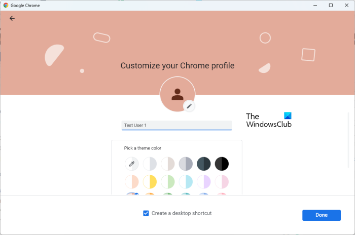 Créer un nouveau profil Chrome