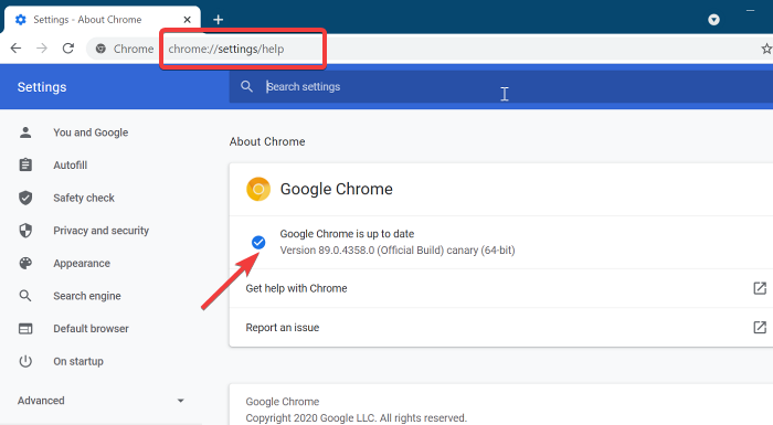 Actualitza el navegador Chrome manualment