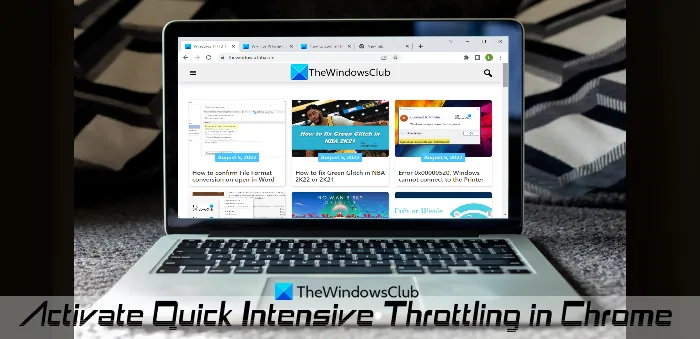 Активирайте Quick Intensive Throttling в браузъра Chrome, за да намалите използването на процесора
