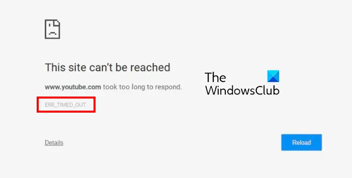 Perbaiki kesalahan ERR_TIMED_OUT di Chrome pada Windows 11