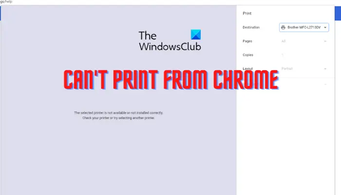 Impossible d'imprimer depuis Google Chrome vers un PC [Corrigé]
