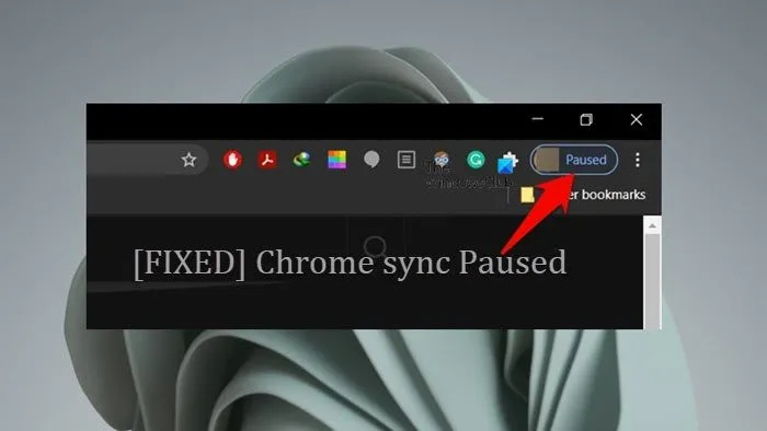 Résoudre le problème de pause de synchronisation dans Chrome