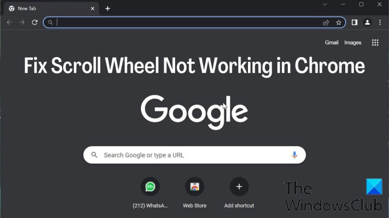 Arregla la roda de desplaçament que no funciona a Chrome