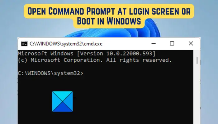 Kā atvērt komandu uzvedni pieteikšanās vai sāknēšanas ekrānā operētājsistēmā Windows 11/10