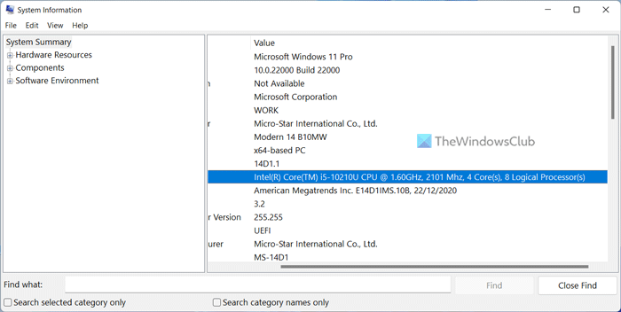 כיצד למצוא ליבות וחוטים של מעבד ב-Windows 11/10