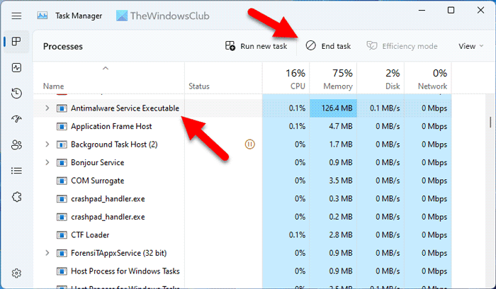 Jak wyłączyć plik wykonywalny usługi ochrony przed złośliwym oprogramowaniem w systemie Windows 11