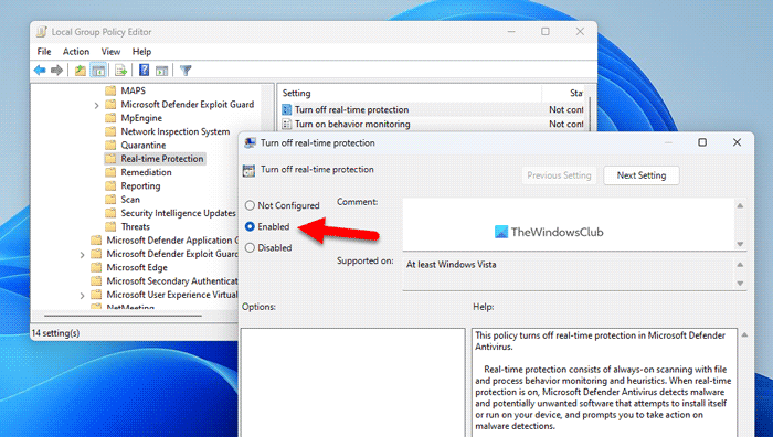 Kuinka poistaa haittaohjelmien torjuntapalvelun suoritustiedosto käytöstä Windows 11:ssä