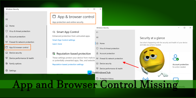 ingen app og browser kontrol
