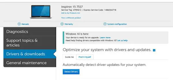   i-update ang mga driver ng dell windows 10