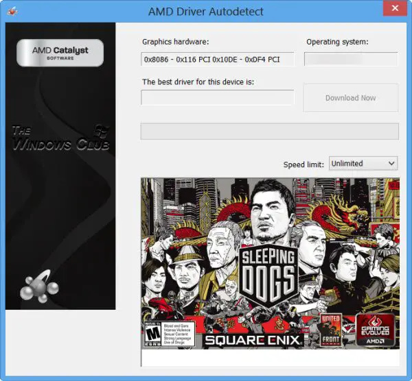   AMD Sürücü Otomatik Algılama AMD Sürücülerini Güncelleme