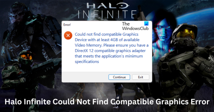 Halo Infinite Impossible de trouver un périphérique graphique compatible