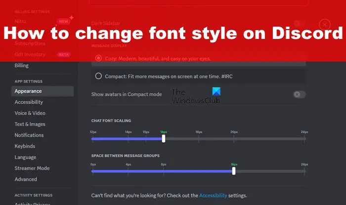 Kā mainīt fonta stilu vietnē Discord