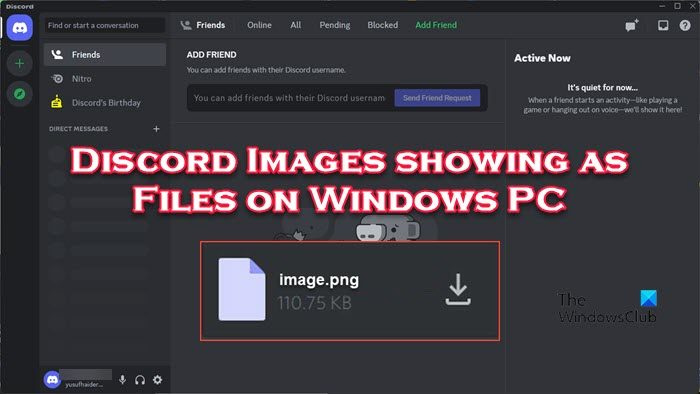 รูปภาพ Discord ที่แสดงเป็นไฟล์บน Windows PC