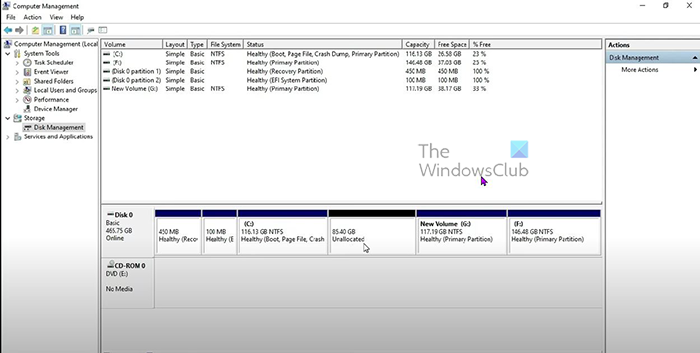 Windows-11-ல் ஒதுக்கப்படாத-வட்டு-இடத்தை-எப்படி-பயன்படுத்துவது-எப்படி நீட்டிக்க-முன்-நீட்டி