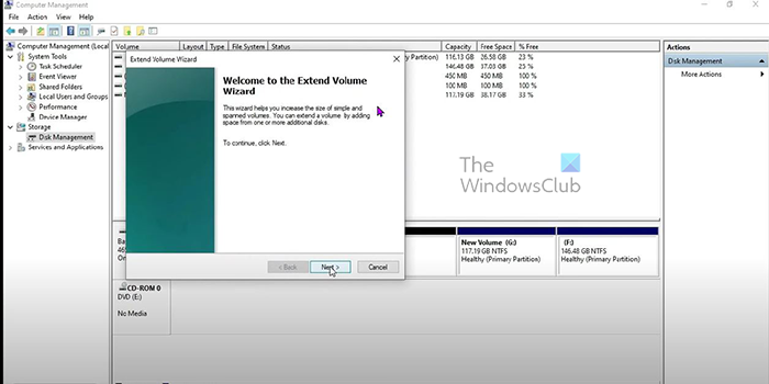 Windows-11-Extend-Extend-wizard-میں-غیر مختص-ڈسک-اسپیس-کا استعمال کیسے کریں