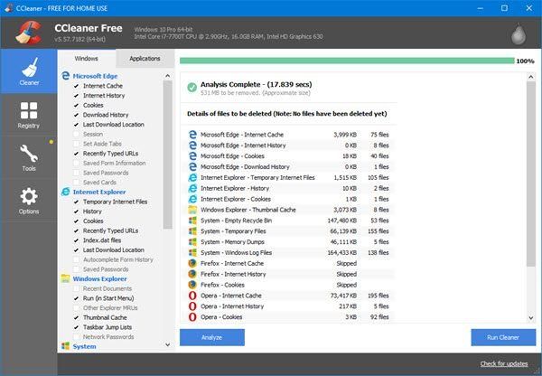 CCleaner समीक्षा