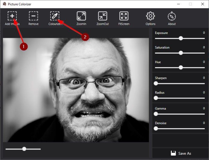 Ajoutez de la couleur aux photos en noir et blanc avec Picture Colorizer pour Windows 10