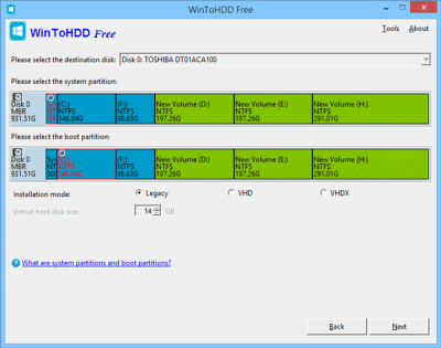 WinToHDD-इंस्टॉल-Windows-बिना-सीडी या यूएसबी ड्राइव -2