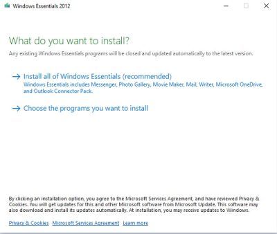 Kuinka ladata Windows Essentials Windows 10: lle