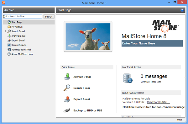 MailStore mājas lapa