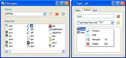 Failiühenduste ja laienduste määramine või muutmine Windows 10-s