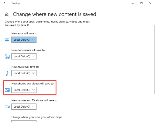 Unde salvează aplicația Windows 10 Camera & Photos imagini și videoclipuri?
