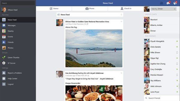 विंडोज 10 के लिए फेसबुक ऐप