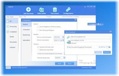 EagleGet: gratis Universal Download Manager & Accelerator voor Windows