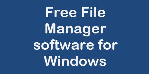 Brezplačna programska oprema File Manager
