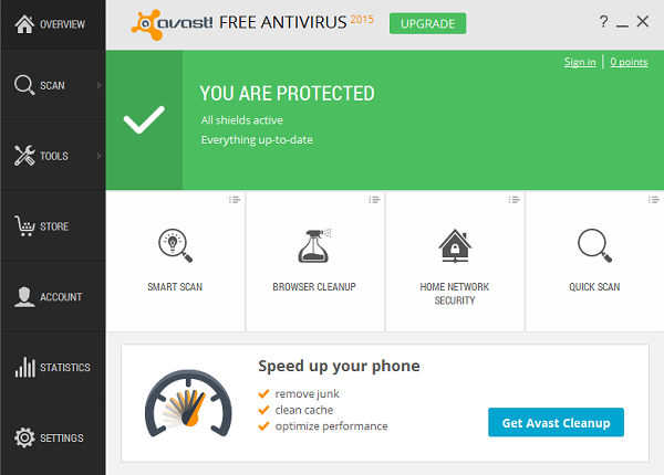 Преглед бесплатног антивируса Аваст за Виндовс 10