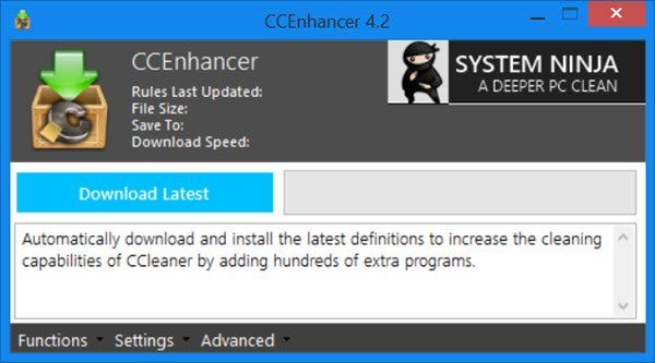 CCEnhancer CCleaner میں صفائی کے مزید اختیارات شامل کرتا ہے
