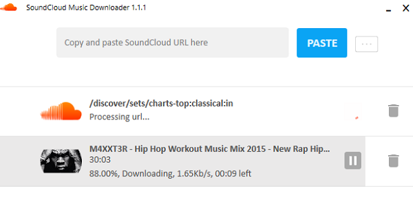 Free SoundCloud Music Downloader vous permet de télécharger des fichiers audio MP3