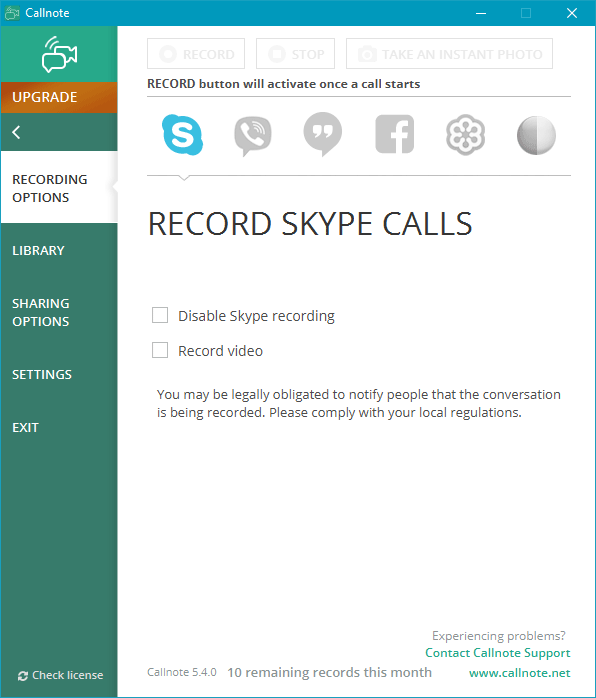 Perakam Panggilan Skype percuma untuk Windows