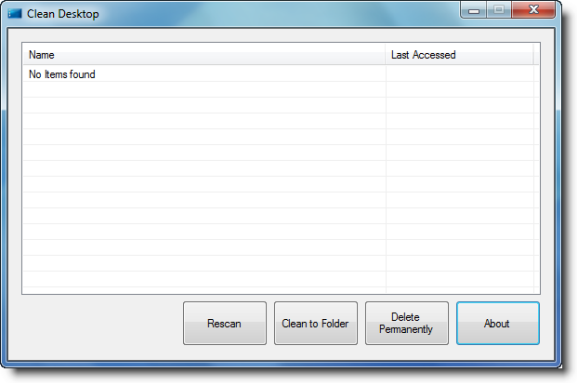 CleanDesktop: Assistent de neteja d'escriptori per a Windows 7 i Vista