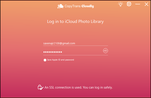 Augšupielādējiet iCloud attēlus datorā, izmantojot CopyTrans Cloudly for Windows