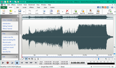 NCH ​​Wavepad Audio Editor vous permet d'éditer des fichiers audio comme un pro