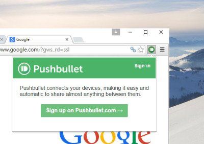 PushBullet iestatīšana pārlūkprogrammā Chrome un Android, lai nosūtītu failus uz ierīcēm