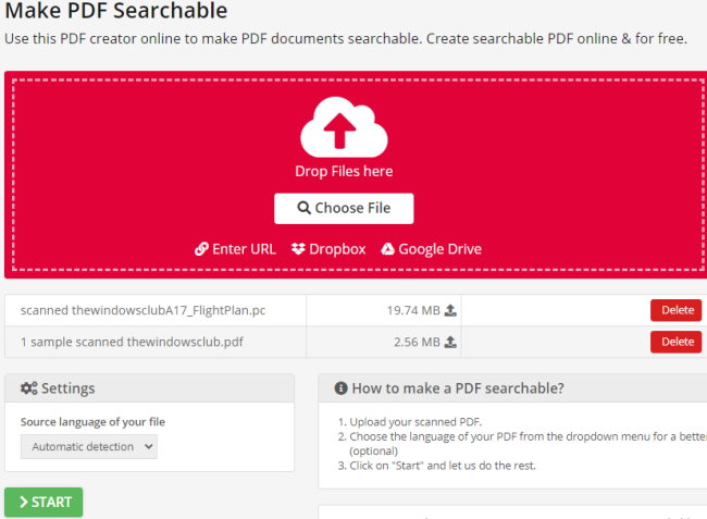 تحويل ملفات PDF الممسوحة ضوئيًا إلى ملفات PDF قابلة للبحث باستخدام برامج أو خدمات مجانية