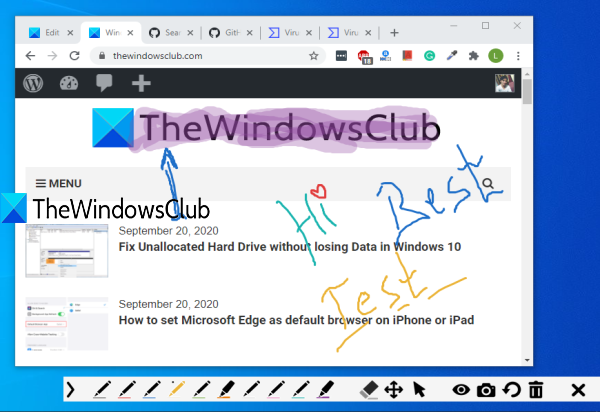 Windows 10 PC ekranınıza çizmek için en iyi ücretsiz yazılım