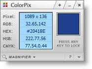 Logiciel gratuit Color Picker et outils en ligne pour déterminer les codes de couleur HTML HEX, RGD, etc.