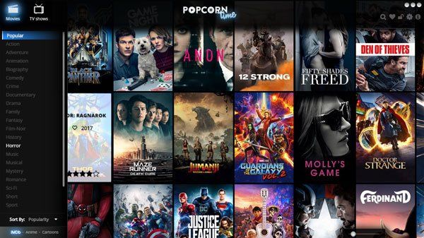 Popcorn Time pozwala oglądać filmy i programy telewizyjne bez pobierania