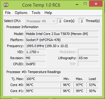 Core Temp: mesurer et surveiller la température du processeur sous Windows 10