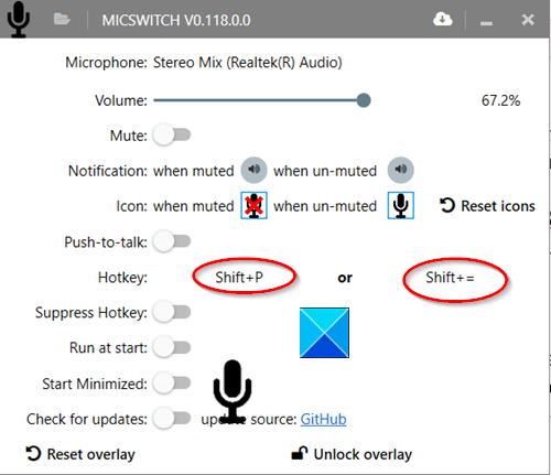 Mikrofonin mykistäminen pikakuvakkeella Windows 10: ssä