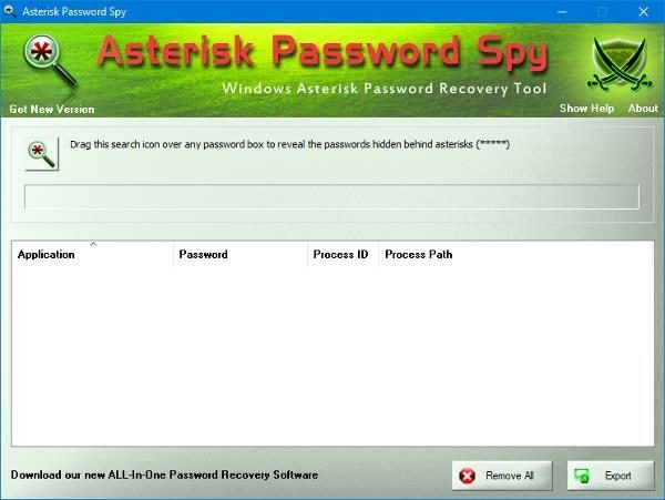 Comment démasquer Asterisk et afficher le mot de passe ou l'adresse e-mail cachés