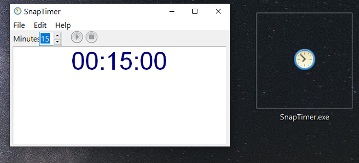 SnapTimer on tasuta Countdown Timeri tarkvara Windows 10 jaoks