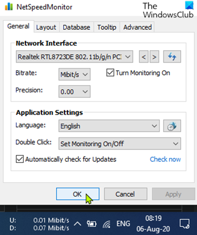 Kako prikazati internetsku brzinu na programskoj traci u sustavu Windows 10