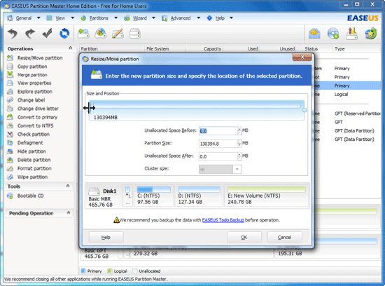 Tasuta tarkvara Disk & Partition Manager Windows 10 jaoks
